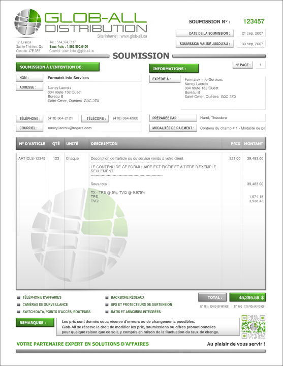 SAGE 50 | SOUMISSION | # M1DE02-2