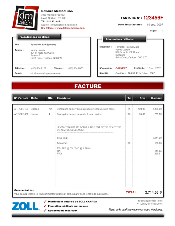 SAGE 50 | FACTURE | # M2CT05-1