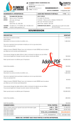 PDF | SOUMISSION - FORMAT LÉGAL | # P-M5CT03-3