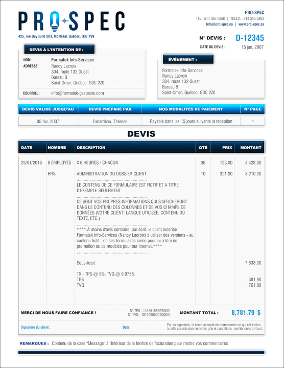 SAGE 50 | DEVIS | # M1SE23-2